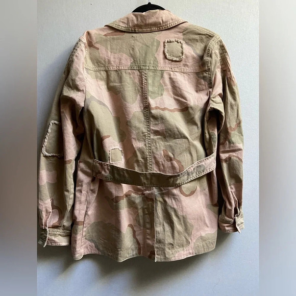Anthropologie Lida Utility Camo Fringe Jacket Sz  XS - Picture 3 of 14